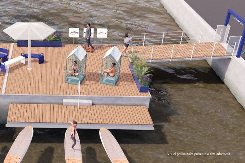 Un projet de parc flottant public au quai MacPherson à Magog